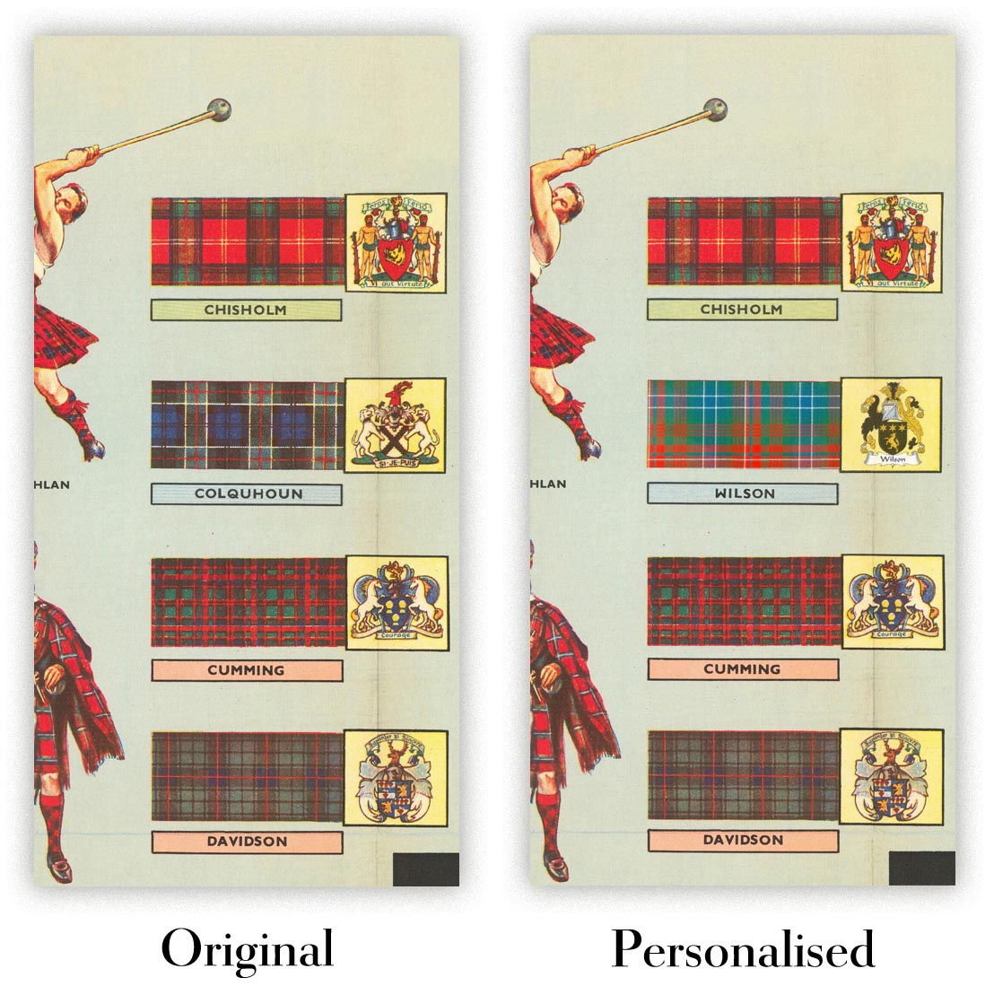 Image showing the difference between an Original map and a Personalised map